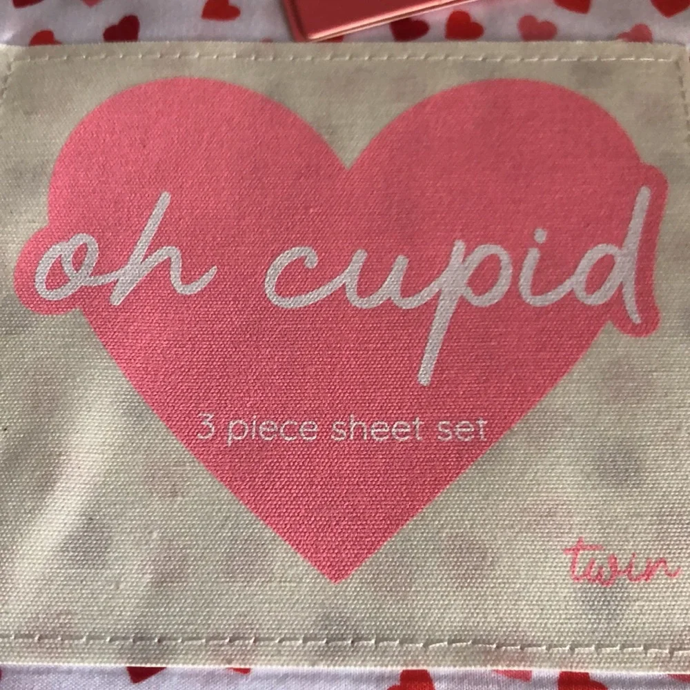 Oh Cupid VALENTINES Hearts Sheet Set - TWIN